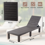 Anchor Folding Sun Lounger with 5 Reclining Positions for Patio & Pool Greenlane Gear