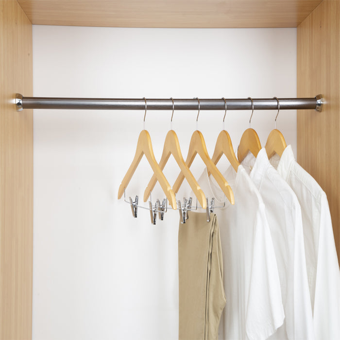 Anchor Wood Hanger Belt Hanger; Scarf; Clothes Hangers with Clips 10 pack Greenlane Gear