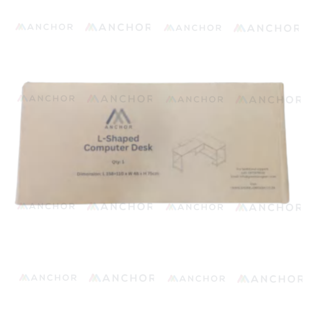 Anchor L-Shaped Vintage Interchangeable Desk 158x110cm | Monitor Shelf Greenlane Gear