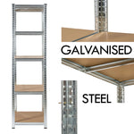 Mdf Ha Racking System Rhino Racking 180x90x40cm 5 Tier Boltless Storage Steel &MDF Shelving ...
