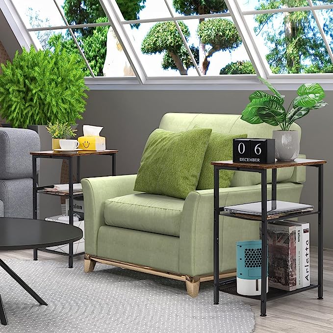 Anchor Set of 2 End Bed Side Nightstand Coffee Magazine Rack Coffee Table Greenlane Gear