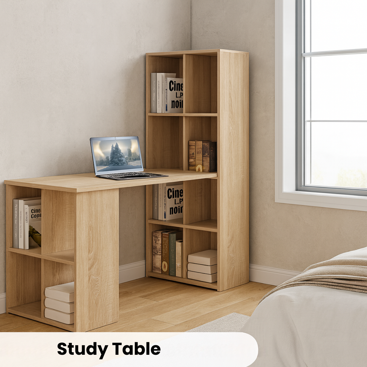 Anchor Multi-functional Office Table with Bookshelf Storage & Compartments Greenlane Gear