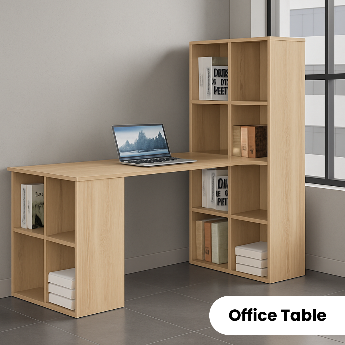 Anchor Multi-functional Office Table with Bookshelf Storage & Compartments Greenlane Gear
