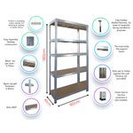 Anchor 2x 5 Tier Steel Racking Shelving 250kg 180x90x40cm & Hammer Greenlane Gear