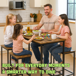 Anchor 5-Piece Counter Height Bar Dining Table Set with 4 Stools Vintage Greenlane Gear