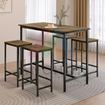 Anchor 5-Piece Counter Height Bar Dining Table Set with 4 Stools Vintage Greenlane Gear