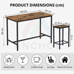 Anchor 5-Piece Counter Height Bar Dining Table Set with 4 Stools Vintage Greenlane Gear