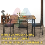 Anchor 5-Piece Dining Table Set | Vintage PVC Tabletop + Padded Chairs Greenlane Gear