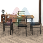Anchor 5-Piece Dining Table Set | Vintage PVC Tabletop + Padded Chairs Greenlane Gear