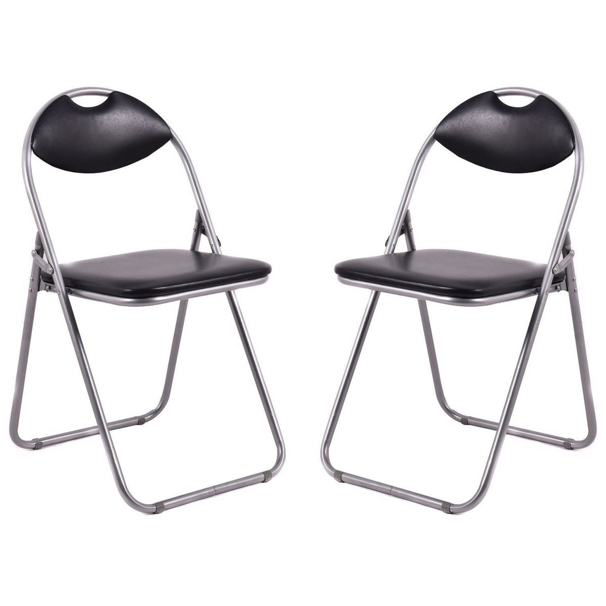 ZZFD-Anchor 2 x Folding Chairs Black
