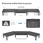 Bontec Dual Monitor Stand Riser 103cm Adjustable Desktop Drawer Organiser Greenlane Gear