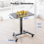 BONTEC Mobile Standing Laptop Desk Height Adjustable Wheels Rolling Table Greenlane Gear