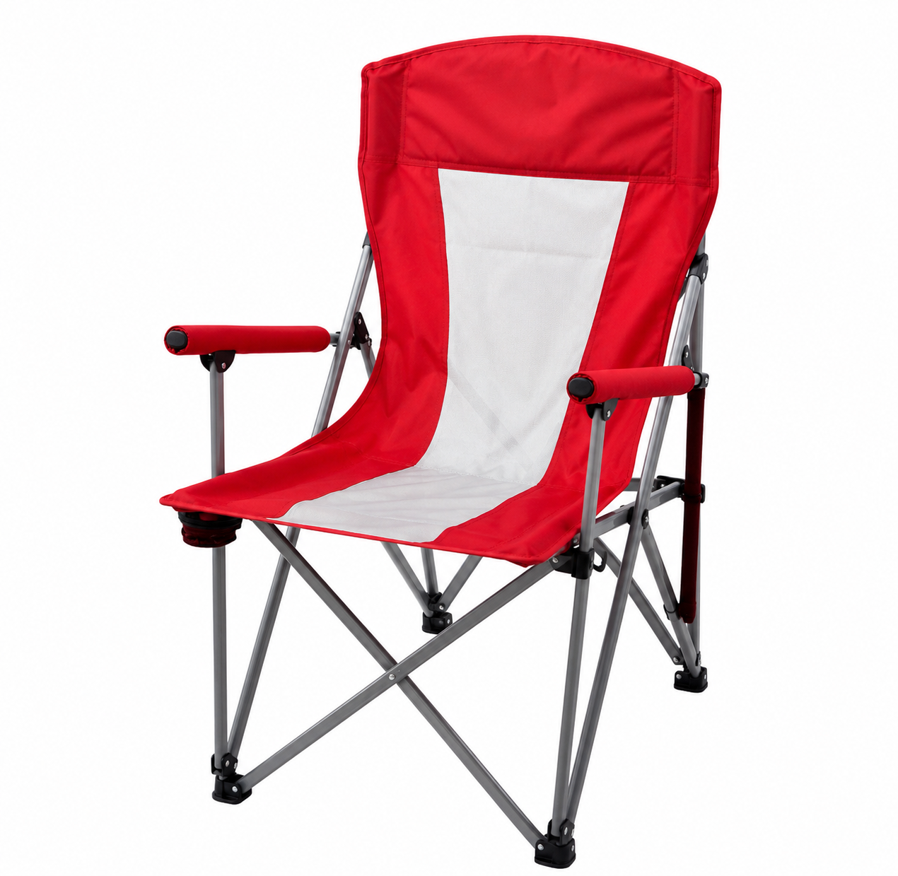 Anchor Foldable Lightweight Aluminum Outdoor Camping Chairs & Cover - Red