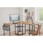 Anchor L-Shaped Table Office Desk for Study Home with Shelves Greenlane Gear