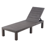 Anchor Plastic Sun Lounger Outdoor Patio Chaise Chair 4-Position Mocha Greenlane Gear