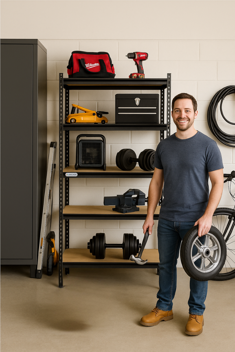 Anchor 5Tier Boltless Steel Shelving Unit 183x90x45 Heavy Duty Storage Rack Greenlane Gear