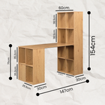 Anchor Multi-functional Office Table with Bookshelf Storage & Compartments Greenlane Gear