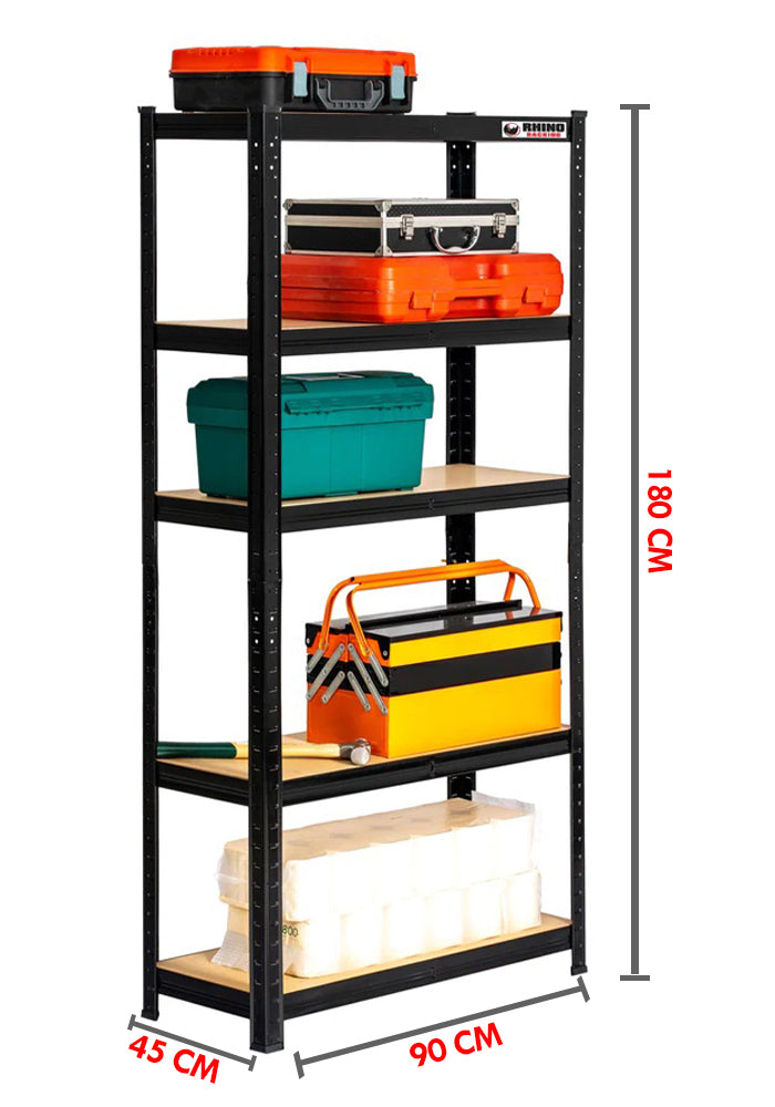 Rhino Racking 180x90x45cm 5 Tier Storage Shelving 200Kg Galvanised Painted Greenlane Gear