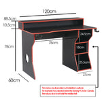 Anchor 2-Tier Gaming Desk with 3 Storage Compartments Cup & Headphone Stand Greenlane Gear