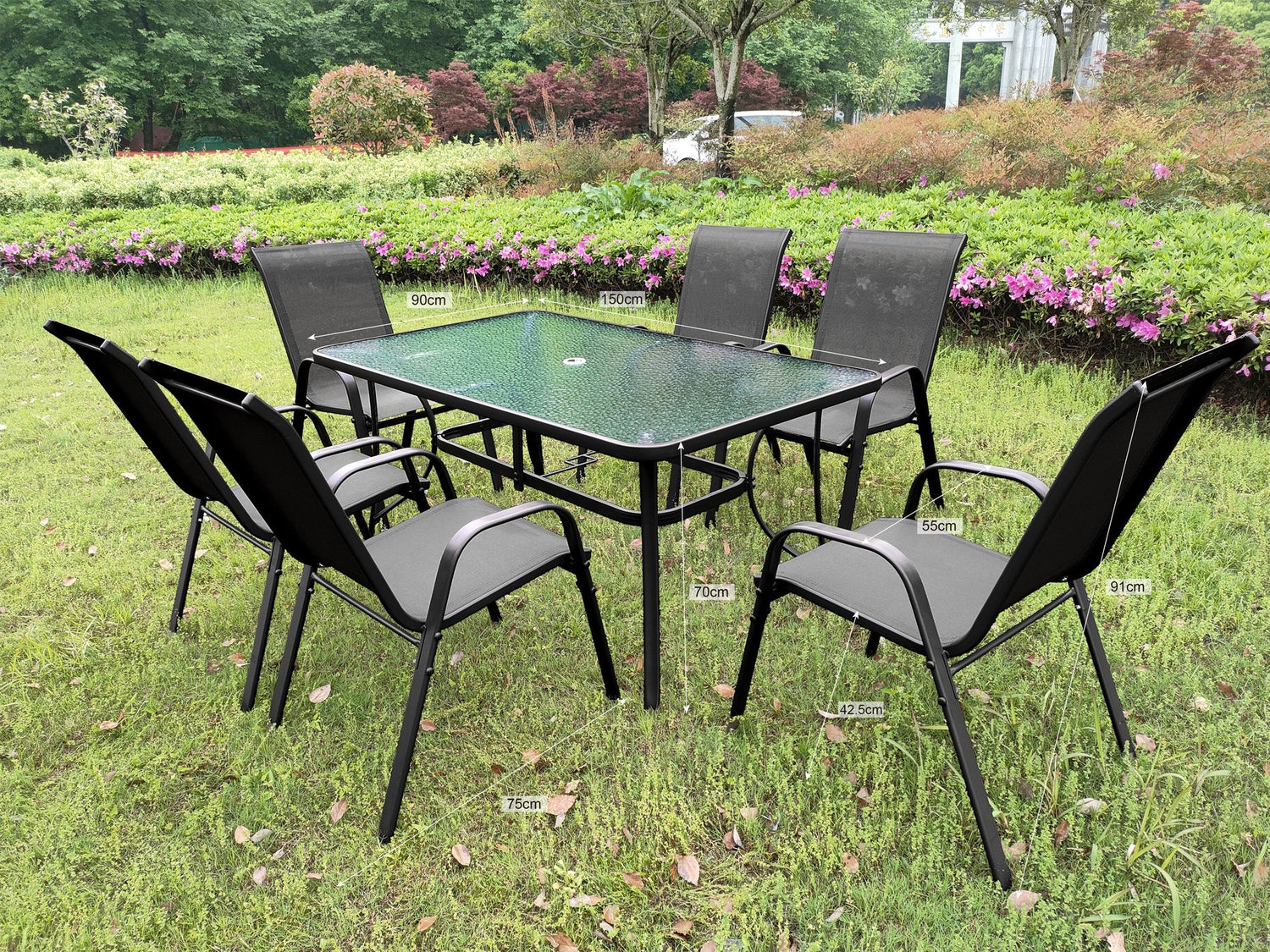 Anchor 7-Piece Patio Dining Set Indoor & Outdoor Heavy-Duty Furniture Greenlane Gear