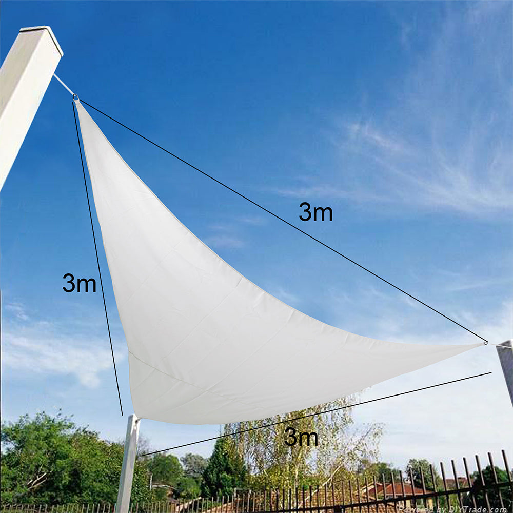 Anchor 3x3 meters Triangle Waterproof Sun Shade Sail Patio Pool Top Cover Greenlane Gear