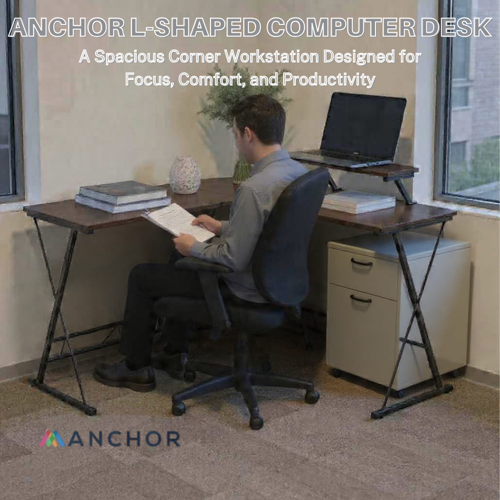 Space Saving Corner Gaming Desk + Home Office Study Workstation with Ergonomic Dual Level Monitor Shelf Greenlane Gear