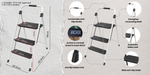 Anchor Lightweight Folding 3 Step Portable Ladder -Wide Anti-Slip Pedal Greenlane Gear