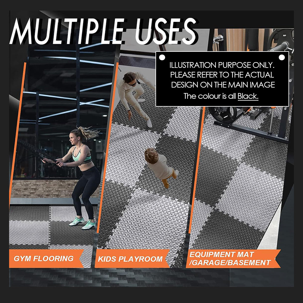 Anchor 12 Interlocking Non-slip Foam Floor Mat Tiles for Gym/Exercise/Home Greenlane Gear
