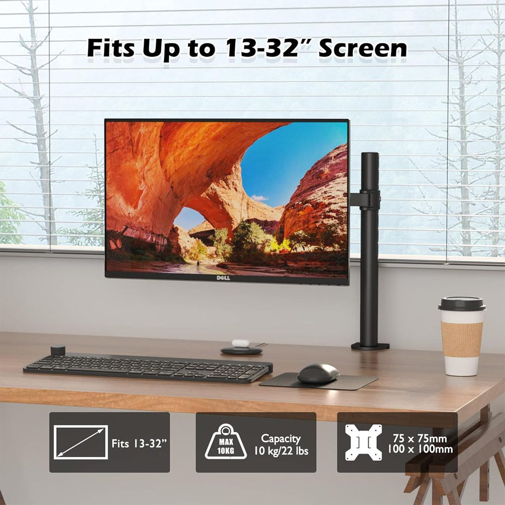 BONTEC Monitor Arm Desk Mount 13-32" PC Computer Screen Tilt Swivel Rotate Greenlane Gear