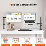 Bontec 13-32" Monitor Mount Arm with 17" Notebook Laptop Tray Capacity 8kg Greenlane Gear