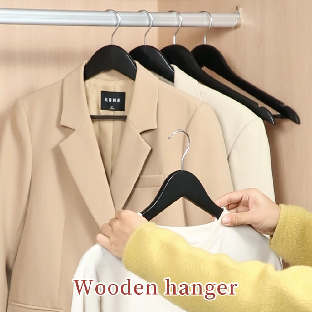 Anchor A Grade 20 Wooden Non-Slip Hangers Chrome Hook 360 Swivel - Black Greenlane Gear