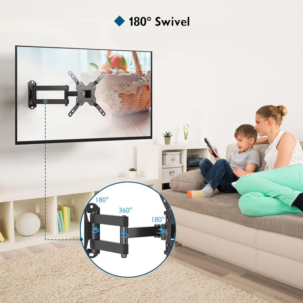 Bontec 13-42" TV Tilt Swivel 360 Rotate Articulated 20Kg Wall Mount Bracket Greenlane Gear