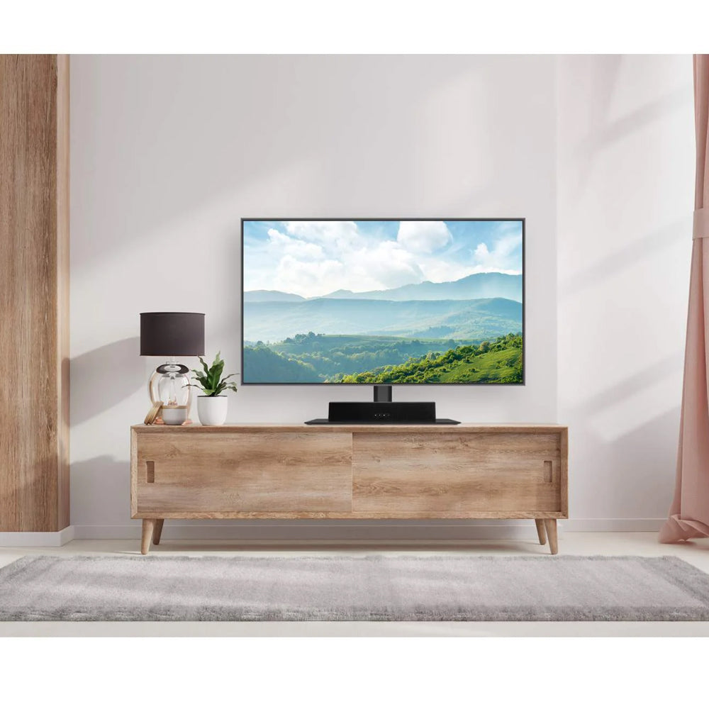 Anchor Tabletop 65" TV Stand Glass Metal Height Adjustable Tilt Swivel 45Kg Greenlane Gear