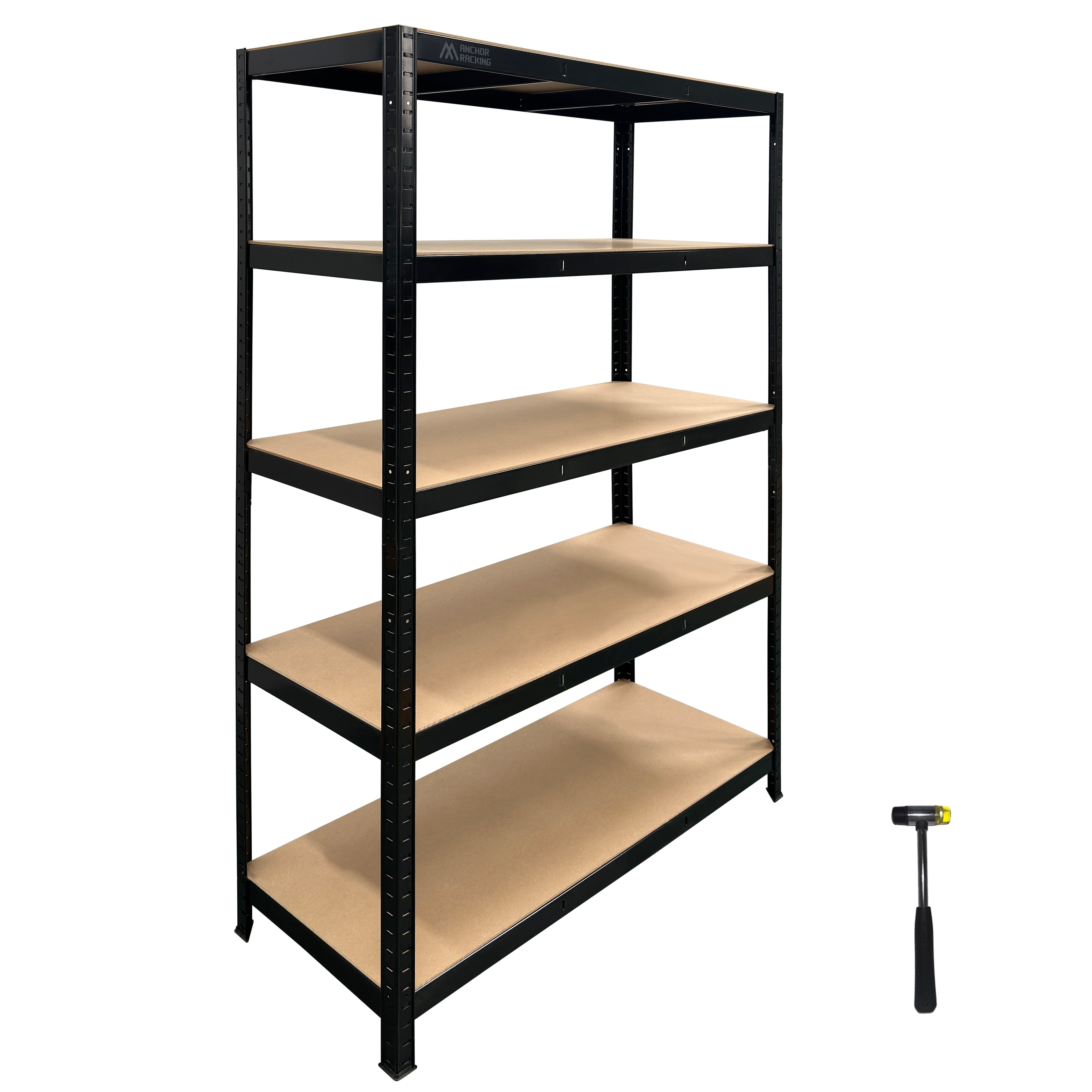 Anchor Steel Racking 5 Tier Shelving Anti Rust MDF 180x120x60 +Hammer - DAMAGED PACKAGING Greenlane Gear