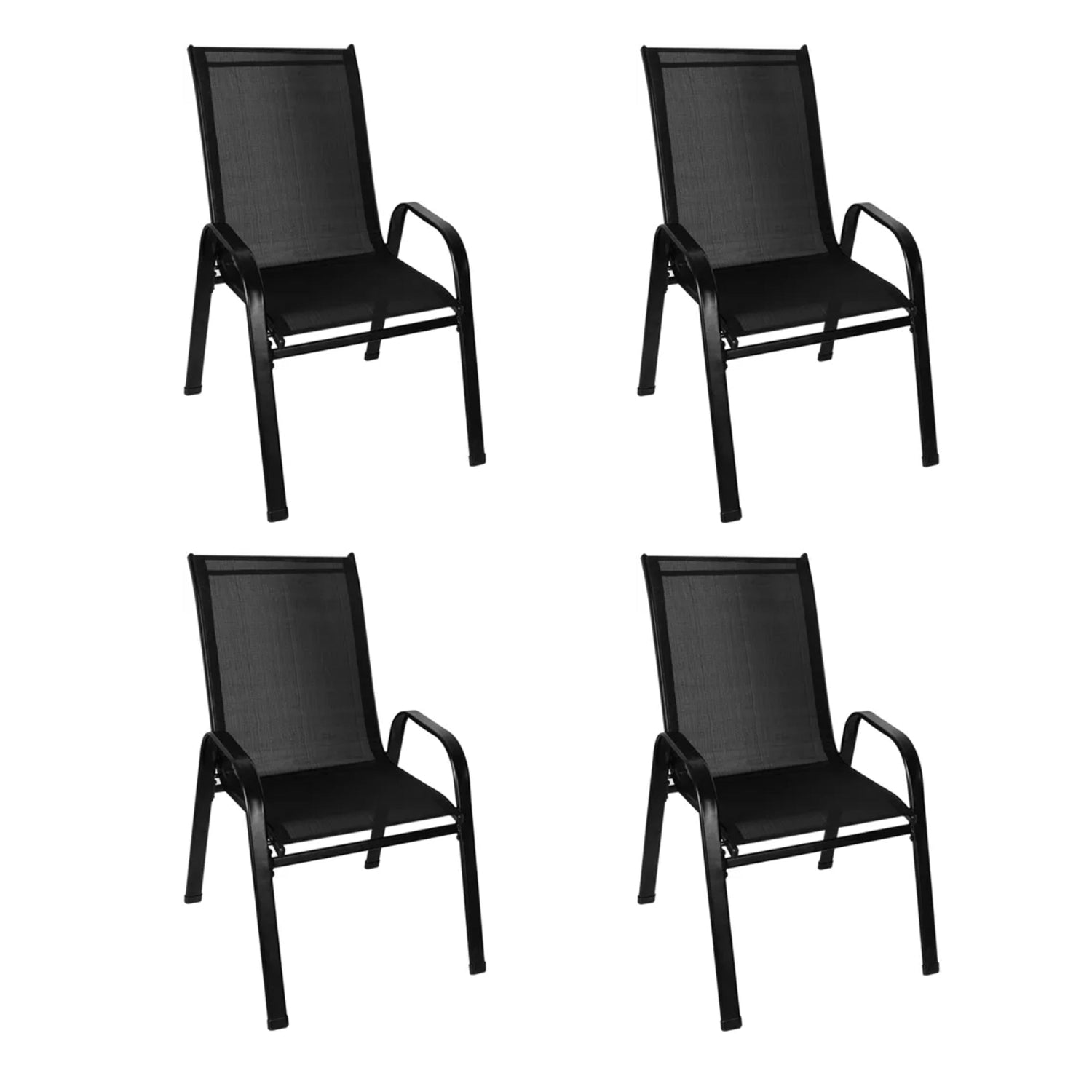 Anchor 4 Stackable Textilene Garden Patio Balcony Outdoor Dining Chairs Greenlane Gear