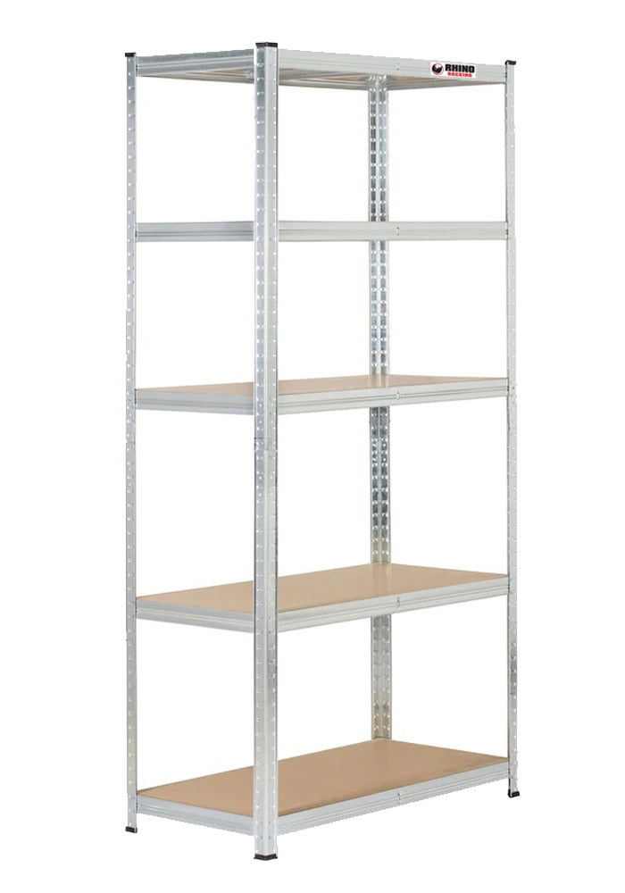 Mdf Racking Rhino Racking 180x120x60cm 5 Tier Boltless Storage Steel&MDF Shelving ...