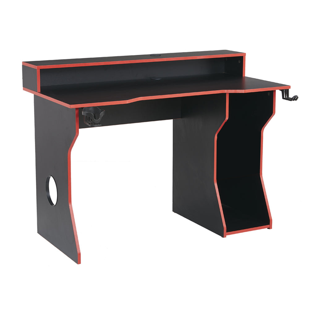 Anchor 2-Tier Gaming Desk with 3 Storage Compartments Cup & Headphone Stand Greenlane Gear