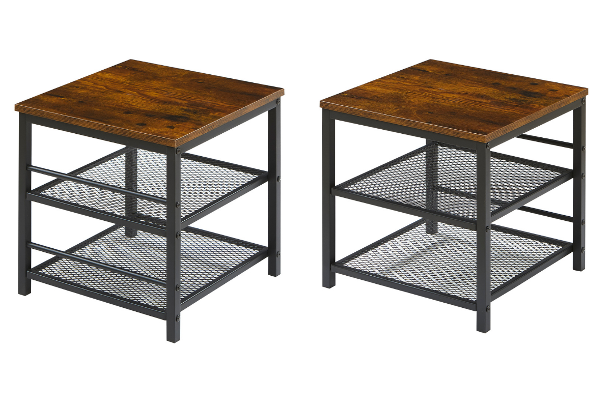 Anchor Set of 2 End Bed Side Nightstand Coffee Magazine Rack Coffee Table Greenlane Gear