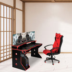 Anchor 2-Tier Gaming Desk with 3 Storage Compartments Cup & Headphone Stand Greenlane Gear