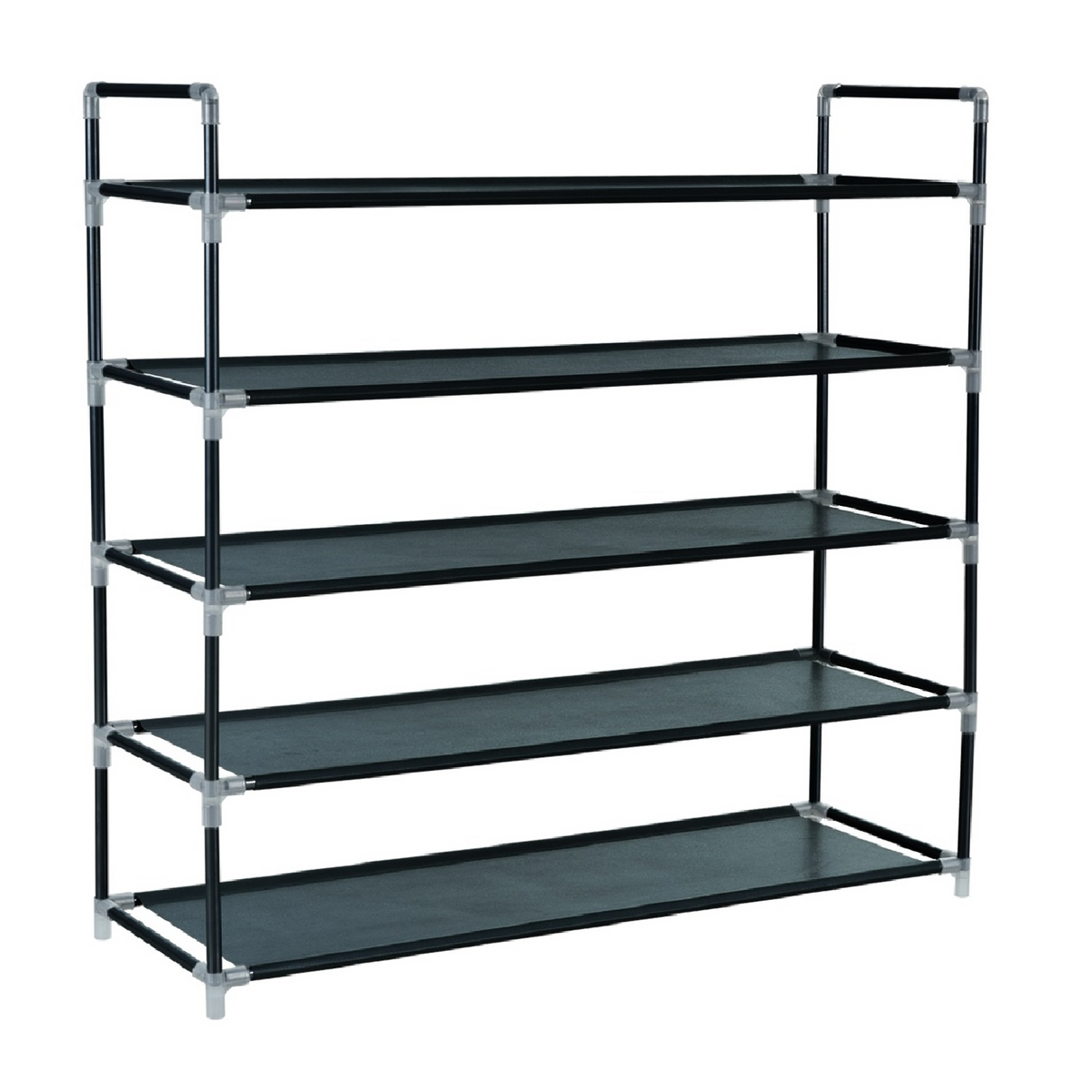 ZZFD-Knight- 5 Tier Fabric Shoe Rack -Black